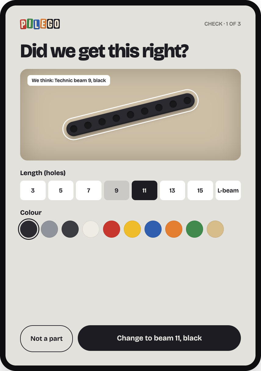 Fix a part screen