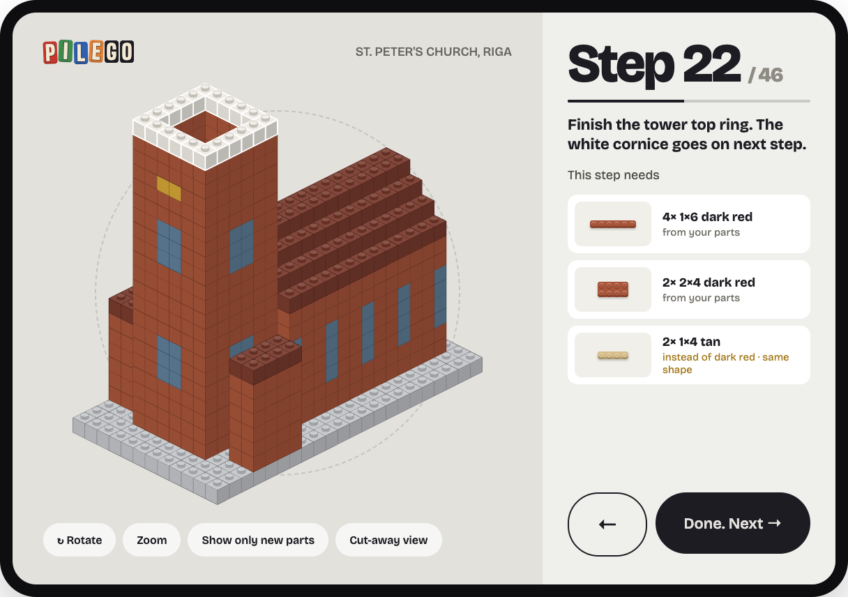 Build screen